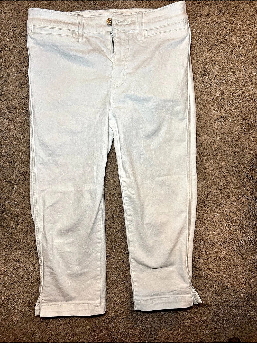 American Eagle Women's Skinny Jean Capris White Size 2 Long
